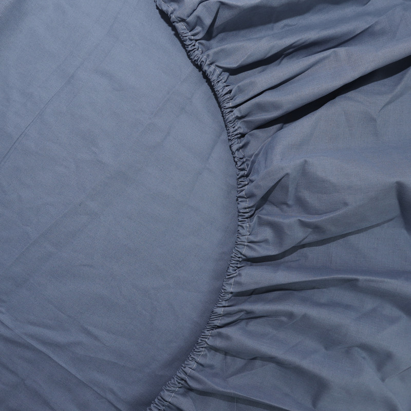 Простирадло на резинці (90*200*25) сіро-блакитне №1061