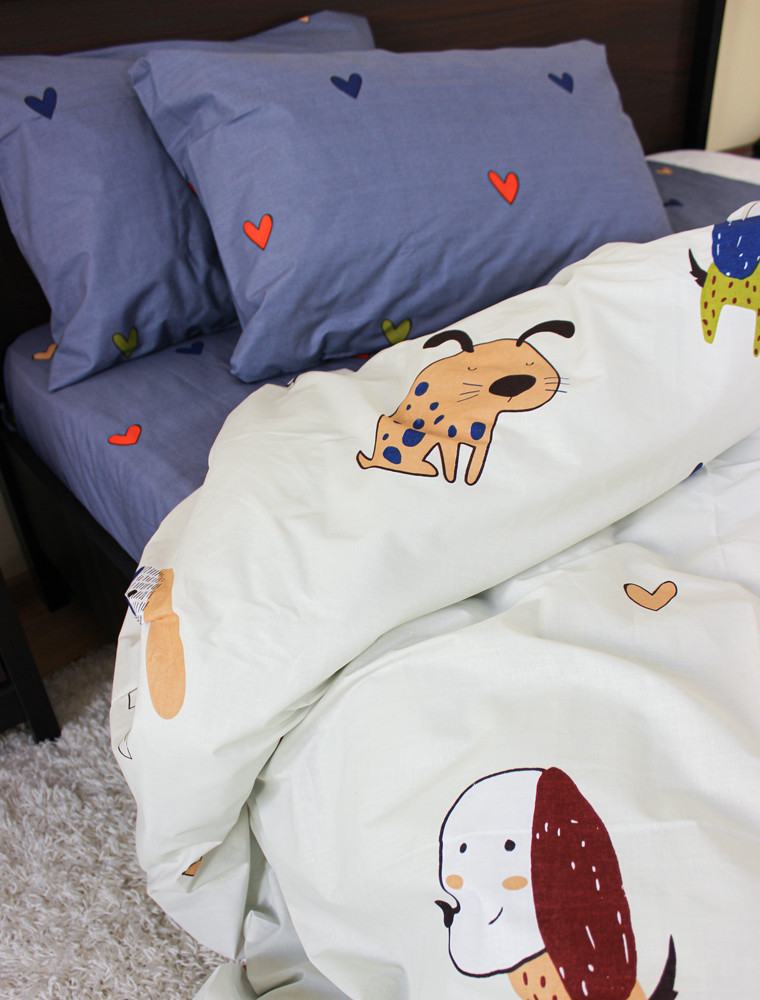 Полуторный набор постельного белья 150*220 из Бязи "Gold" №164201AB Черешенка™