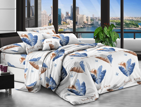 Полуторний набір постільної білизни 150*220 із полікотону №20015 Черешенька™