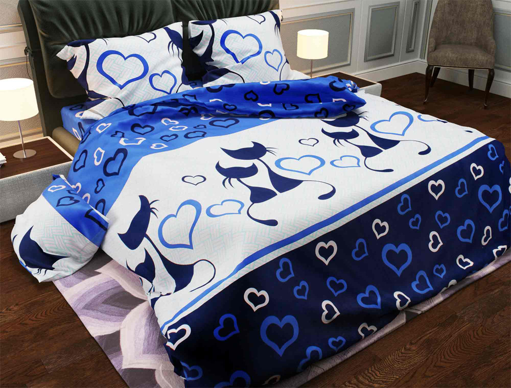 Семейный набор хлопкового постельного белья из Бязи "Gold" №15773 Черешенка™