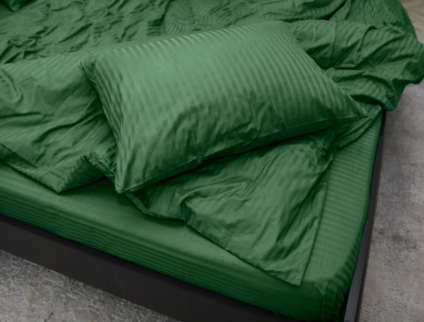 Семейный набор хлопкового постельного белья из Страйп Сатина №546350