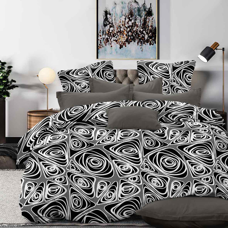 Ткань для постельного белья Бязь "Gold" Lux GL3367black