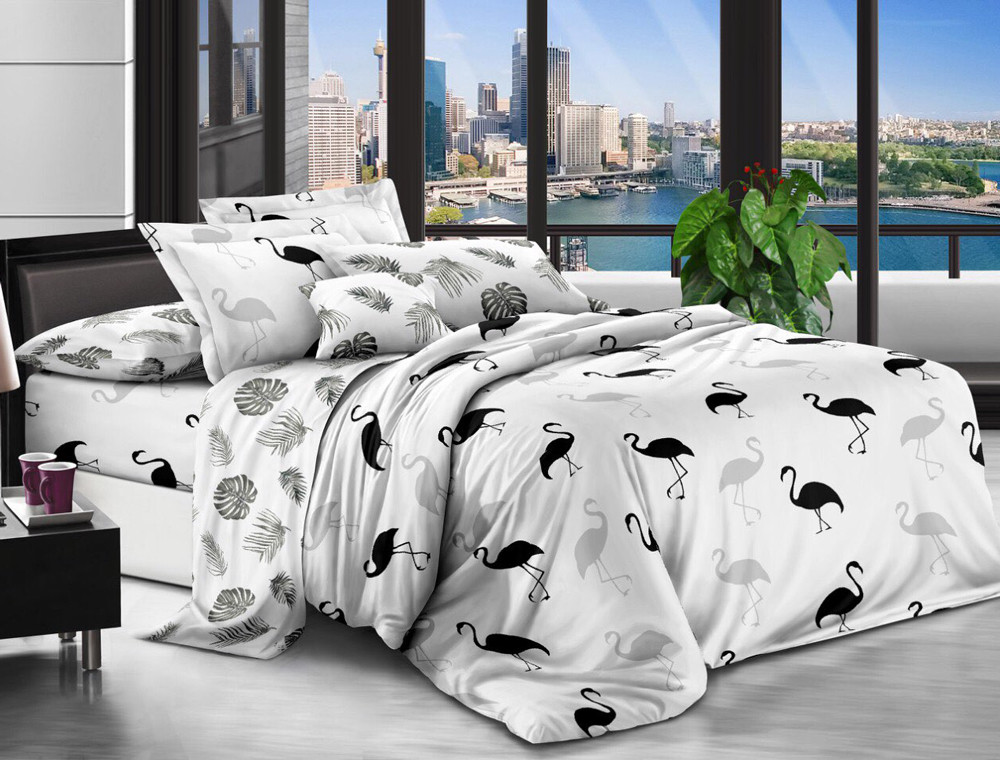 Двоспальний набір постільної білизни 180*220 із Ранфорсу №181318AB Черешенка™