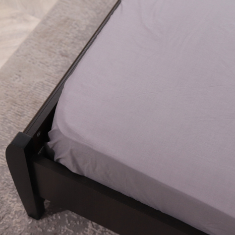 Простынь на резинке (180*200*25) серая №665545