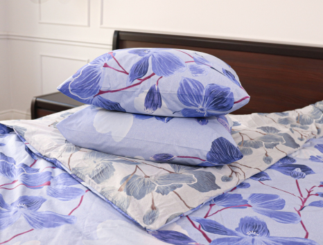 Полуторний набір постільної білизни 150*220 із Бязі "Gold" №15979АВ Черешенка™