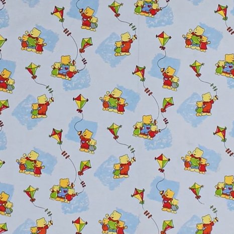 Тканина для постільної білизни Бязь "Gold" Lux дитяча "Сім'я Тедді" GLB194