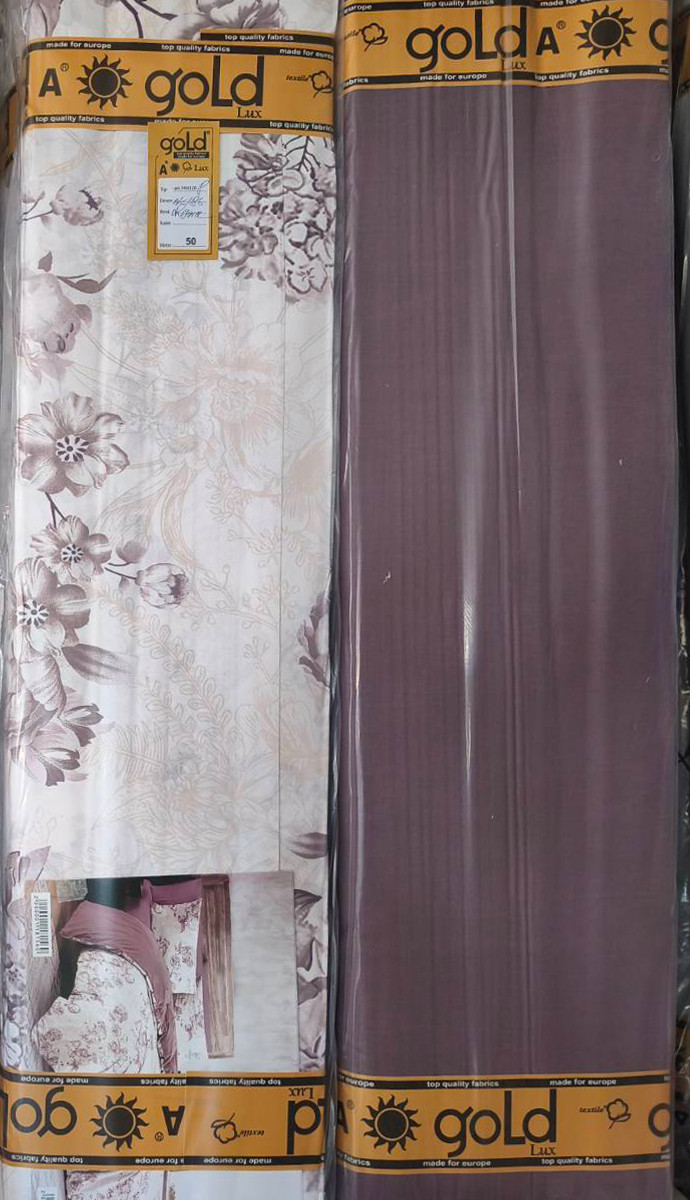 Ткань для постельного белья Бязь "Gold" Lux GL1186pink (A+B) - (50м+50м)