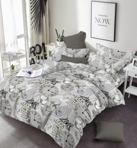 Ткань для постельного белья Бязь "Gold" Lux GL17200grey