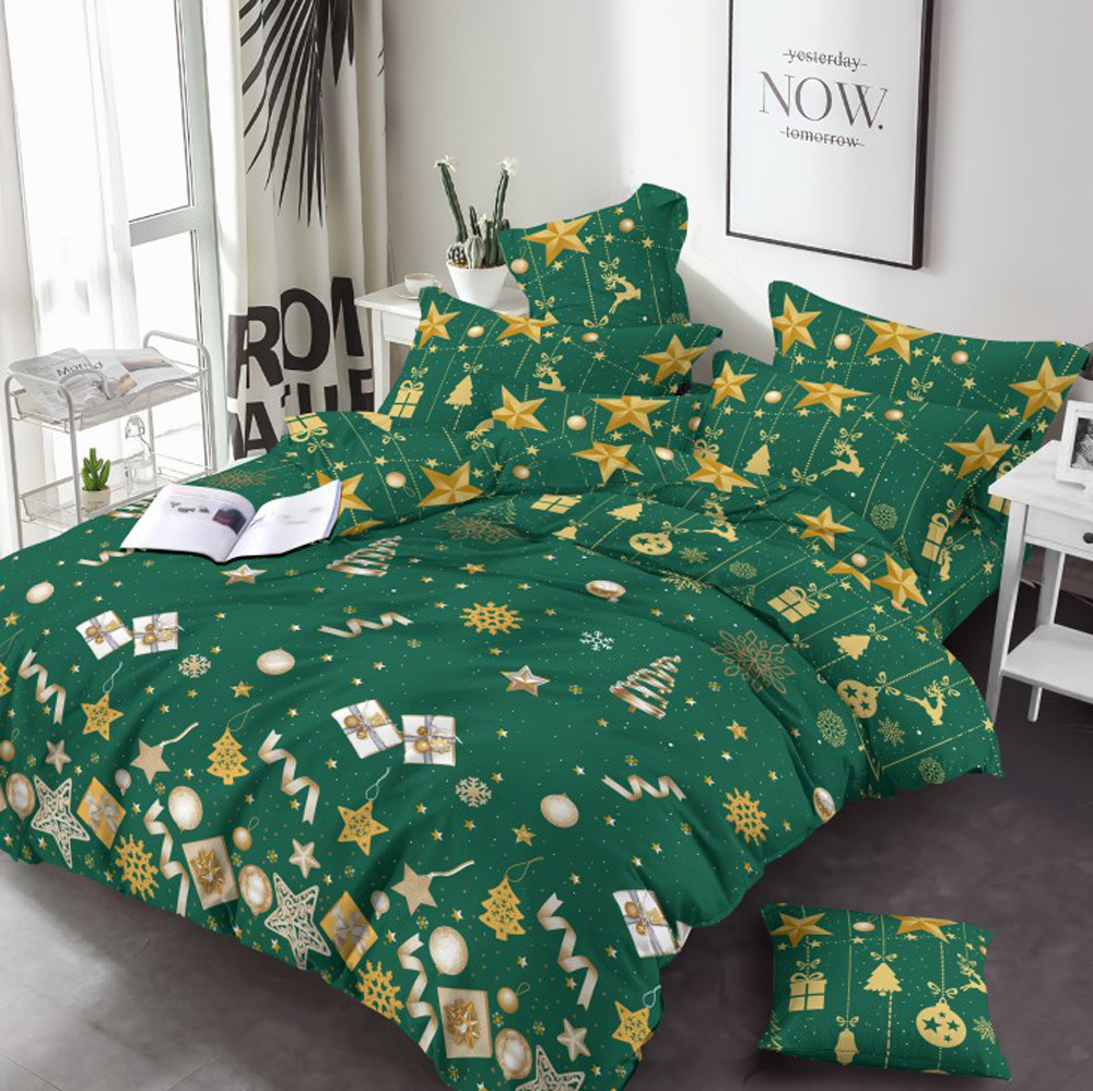 Тканина для постільної білизни Бязь "Gold" Lux GL1806green