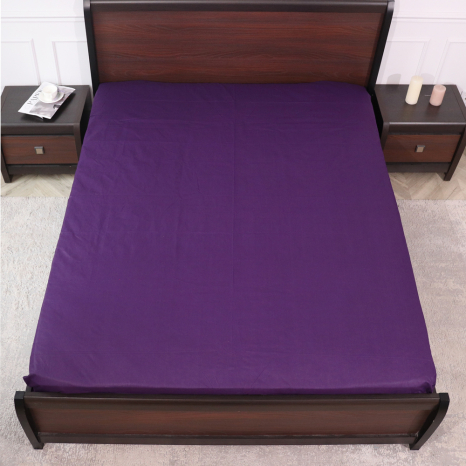 Простынь на резинке (160*200*25) фиолетовая №662065