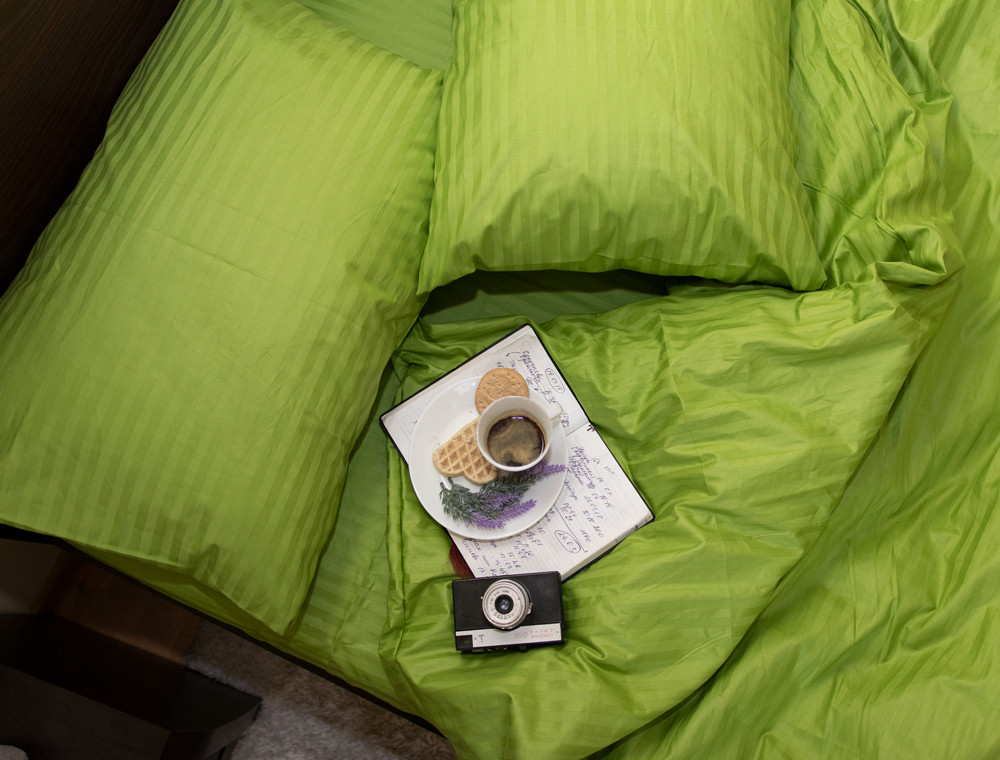 Двоспальний набір постільної білизни 180*220 зі Страйп Сатину №50999 Черешенка™