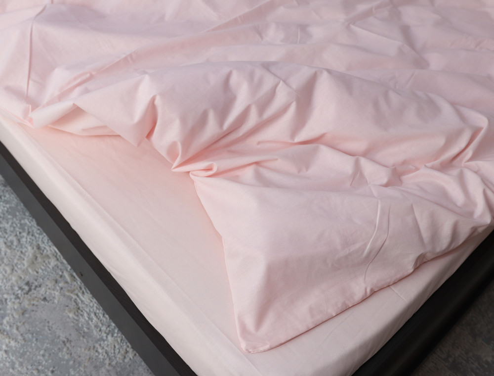 Сімейний набір однотонної постільної білизни із Бязі "Gold" №155520 Черешенка™