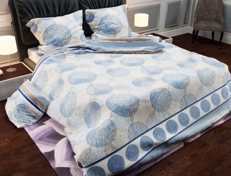 Ткань для постельного белья Бязь "Gold" Lux "Круг" GL814