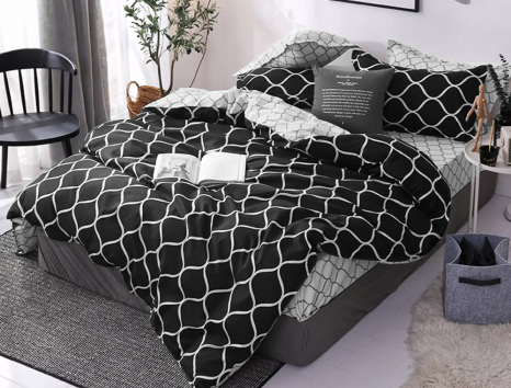 Семейный набор хлопкового постельного белья из Бязи "Gold" №15142AB Черешенка™