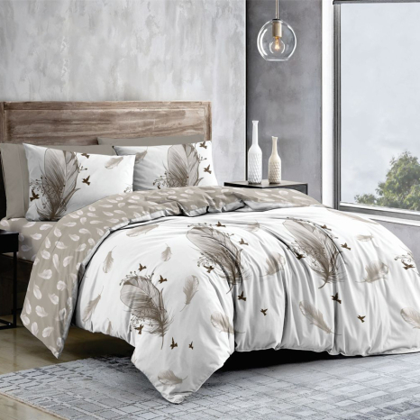 Тканина для постільної білизни Бязь "Gold" Lux GL2003beige (A+B) - (50м+50м)