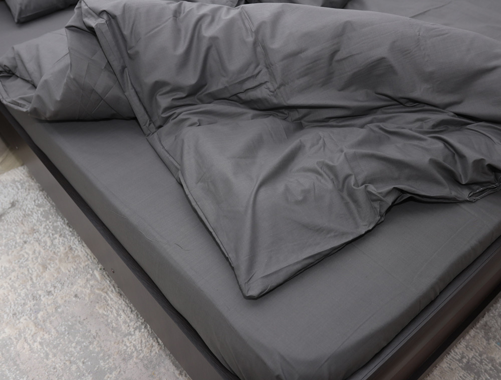 Двуспальный набор однотонного постельного белья 180*220 из Бязи "Gold" №155522 Черешенка™