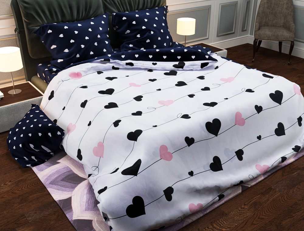 Евро макси набор постельного белья 200*220 из Бязи "Gold" №151520AB Черешенка™