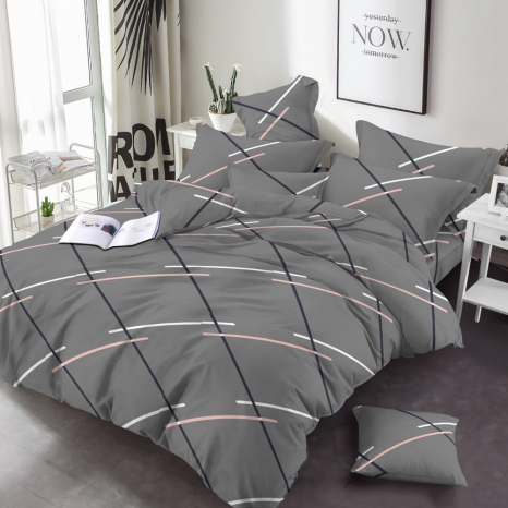 Тканина для постільної білизни Бязь "Gold" Lux GL17470grey