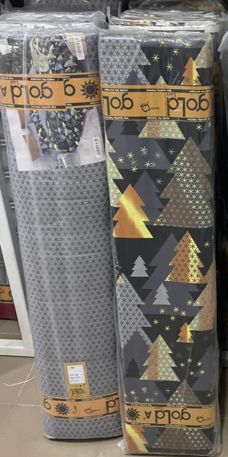 Тканина для постільної білизни Бязь "Gold" Lux GL10210black (A+B) - (50м+50м)