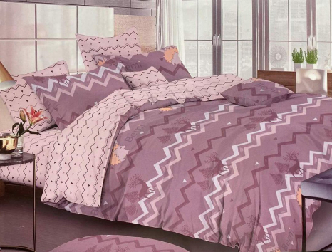 Двоспальний набір постільної білизни 180*220 із Бязі "Gold" з простирадлом на резинці №147534AB Черешенька™