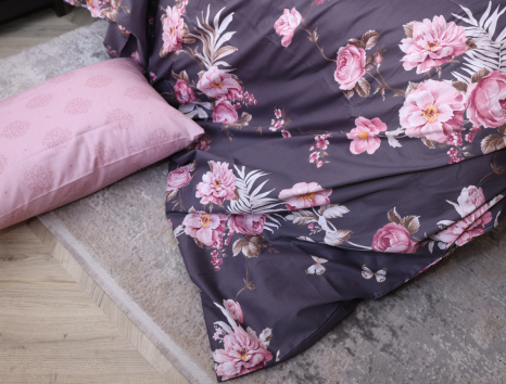 Евро макси набор постельного белья 200*220 из Сатина №107AB Черешенка™