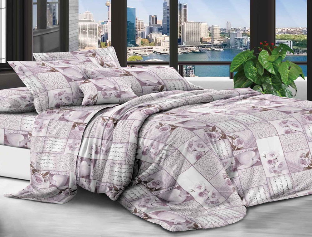 Двоспальний набір постільної білизни 180*220 із полікотону №203816 Черешенька™