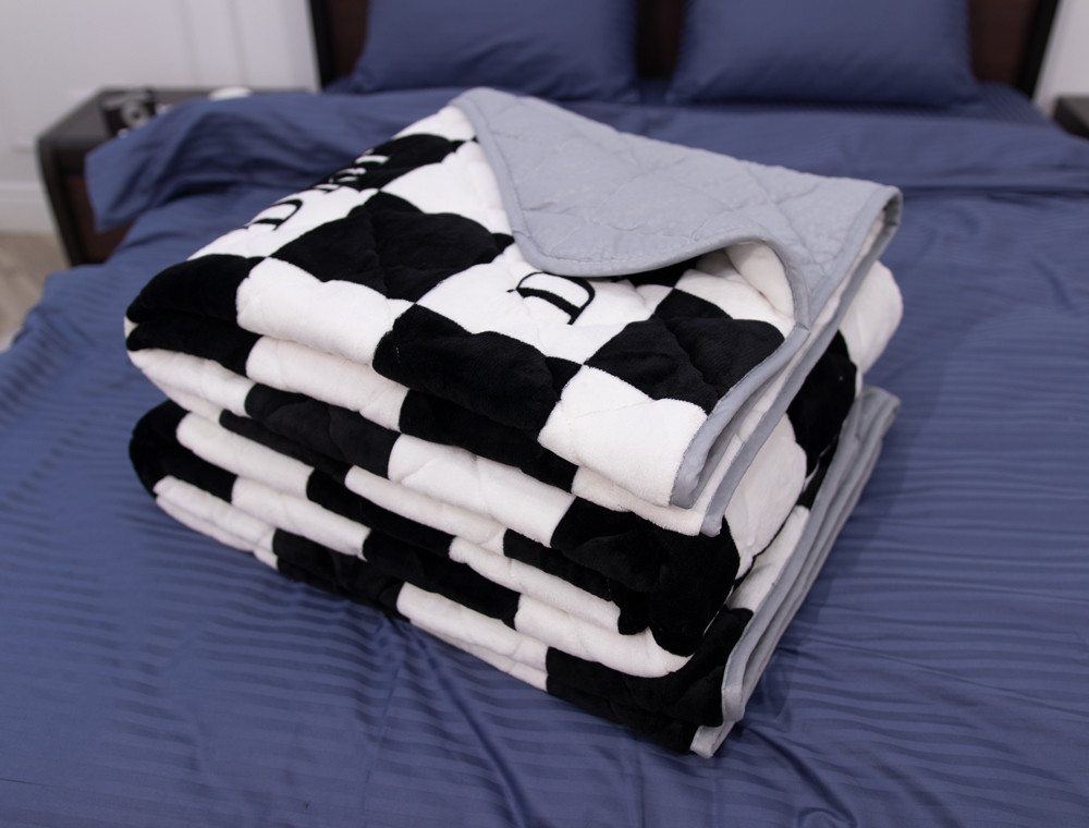 Євро флісове стьобане покривало №55015