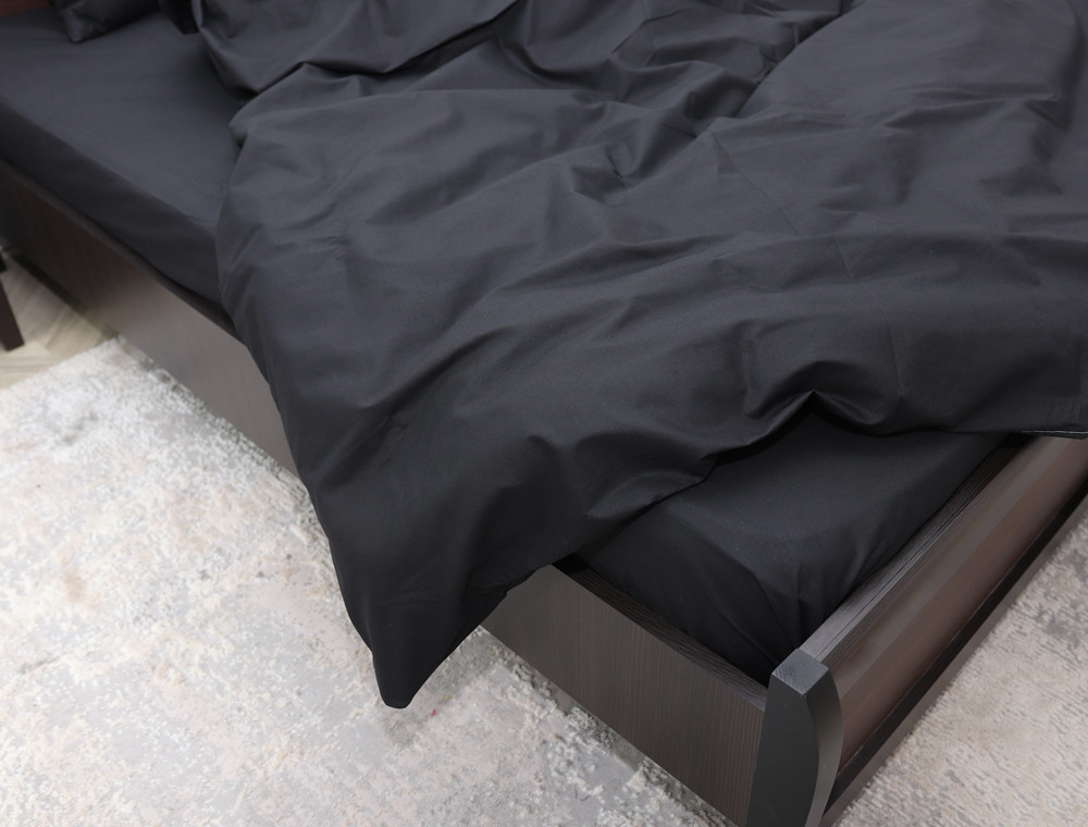 Полуторний набір однотонної постільної білизни 150*220 із Бязі "Gold" №155524 Черешенка™