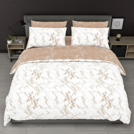 Полуторний набір постільної білизни 150*220 із Бязі "Gold" №518238AB Черешенька™