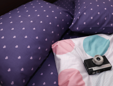 Двоспальний набір постільної білизни 180*220 із Сатину №025AB Черешенка™