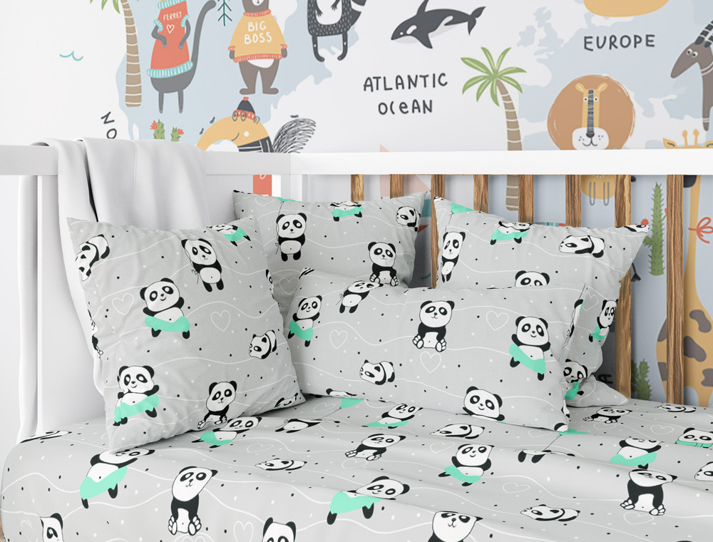 Ткань для постельного белья Бязь "Gold" Lux детская GLB4865turquise