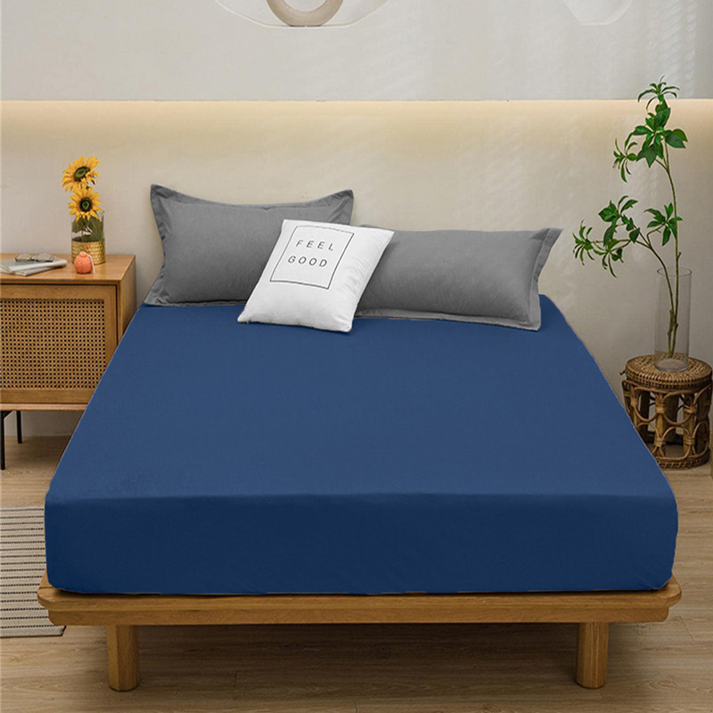 Простирадло на резинці (160*200*25) синє №1033