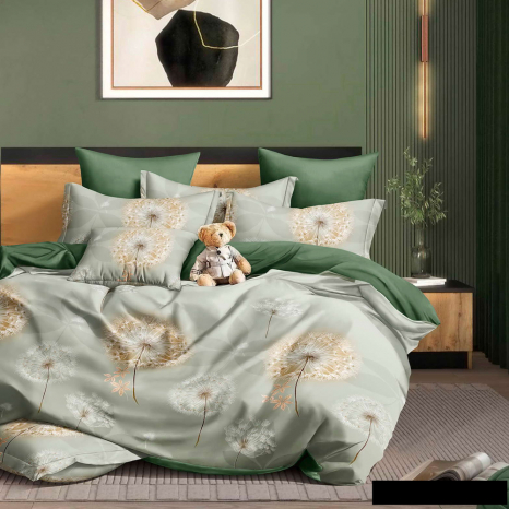 Двуспальный набор постельного белья 180*220 из Сатина №44407AB Черешенка™