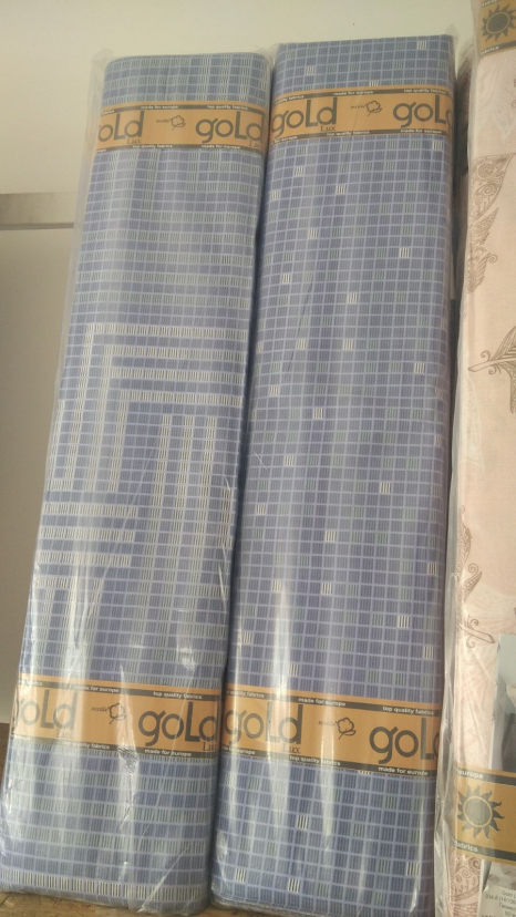 Ткань для постельного белья Бязь "Gold" Lux GL1882blue (A+B) - (50м+50м)