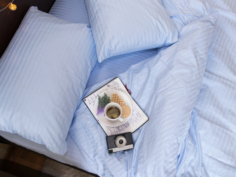 Сімейний набір постільної білизни зі Страйп Сатину №50611 Черешенка™