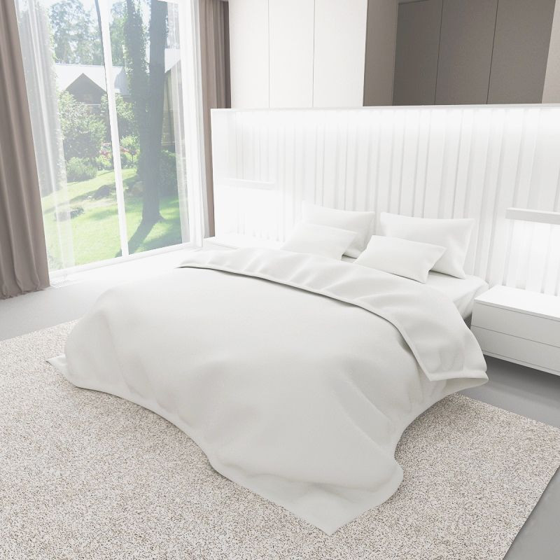 Тканина для постільної білизни Сатин однотонна White (50м)