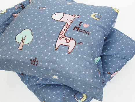 Комплект дитяча ковдра 105x135 + подушка 50x50 (мікрофібра/холлофайбер) №2114