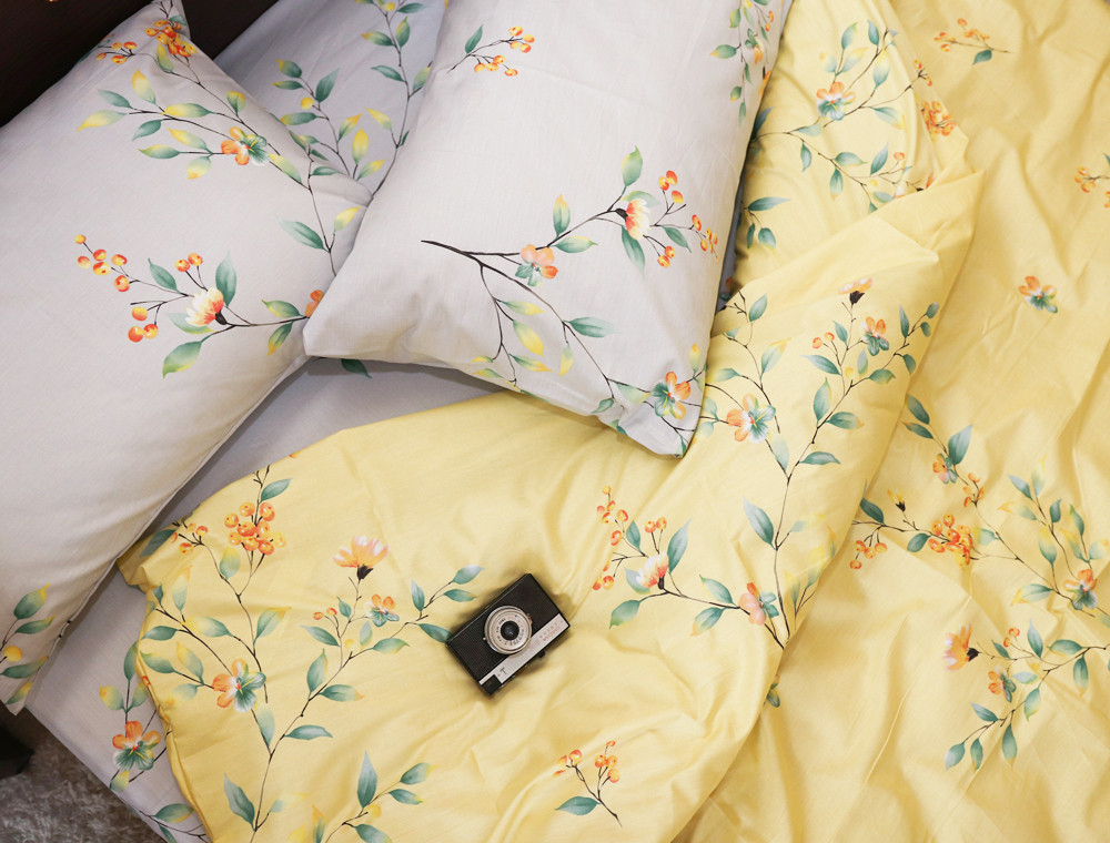 Сімейний набір постільної білизни із Сатину №869AB Черешенка™