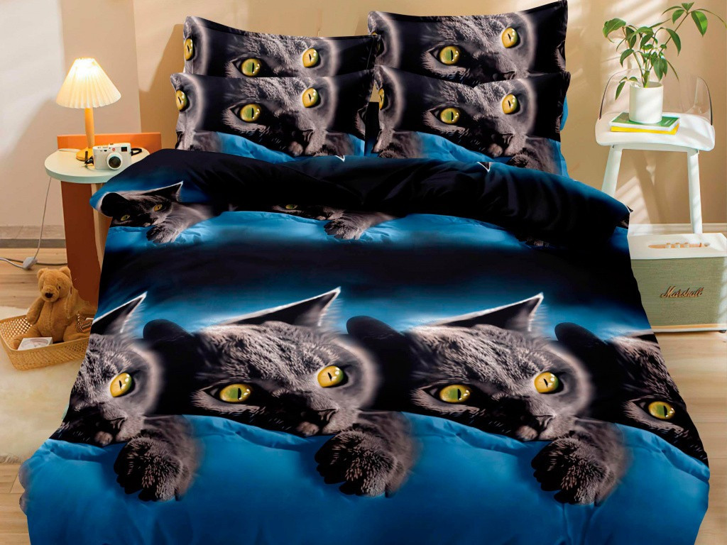 Євро набір постільної білизни 200*220 із полікотону №202186 Черешенька™