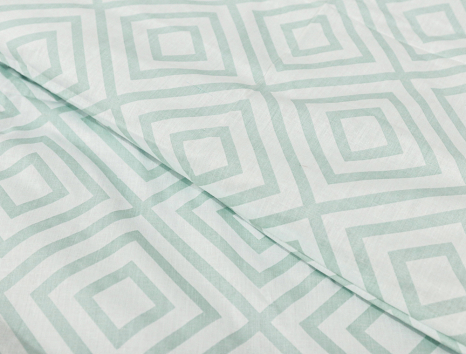 Сімейний набір постільної білизни з ромбами із Бязі "Gold" №150161 Черешенька™