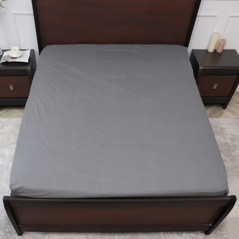 Простирадло на резинці (160*200*25) сіре №1026