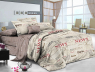Семейный набор хлопкового постельного белья из Сатина №0734AB Черешенка™