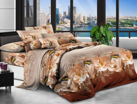 Двоспальний набір постільної білизни 180*220 із полікотону №203612 Черешенька™