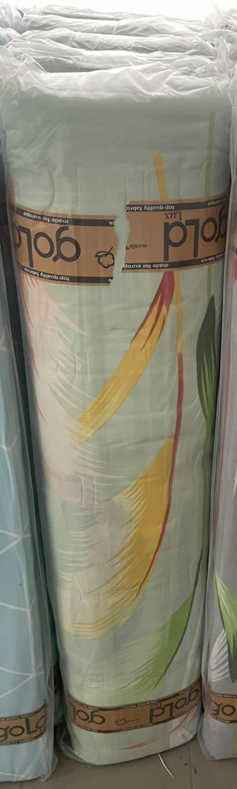 Тканина для постільної білизни Бязь "Gold" Lux GL3366-green
