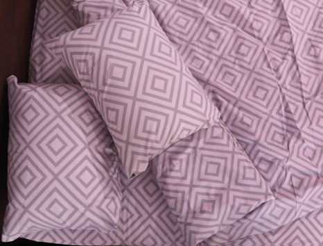 Семейный набор хлопкового постельного белья с ромбами из Бязи "Gold" №150162 Черешенка™