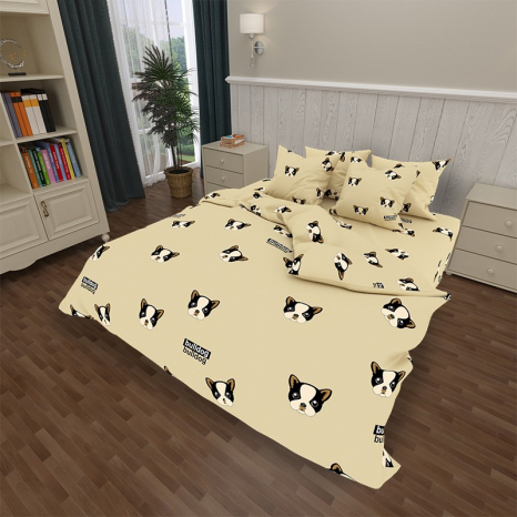 Ткань для постельного белья Бязь "Gold" Lux детская GLB7775brown