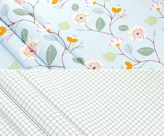 Тканина для постільної білизни Ранфорс K-095-08 (A+B) - (50м+50м)