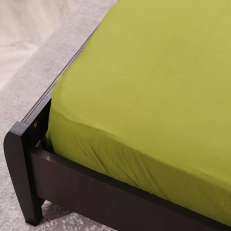 Простынь на резинке (160*200*25) оливковая №660538