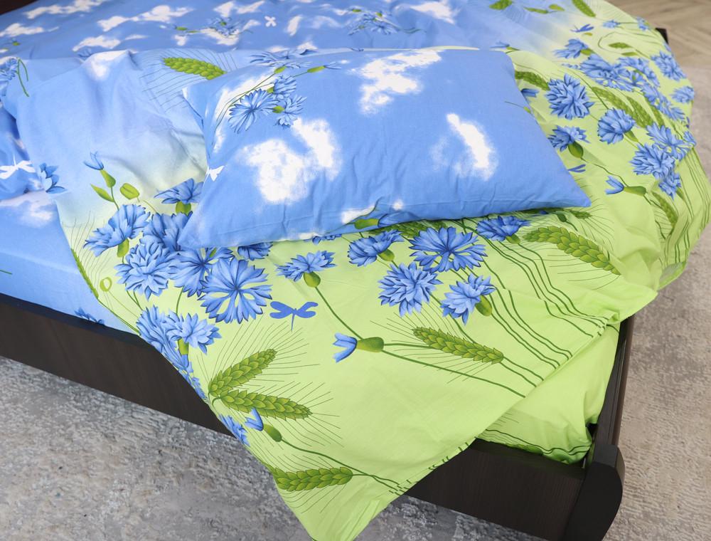 Полуторний набір постільної білизни 150*220 із Бязі "Gold" №151002 Черешенка™