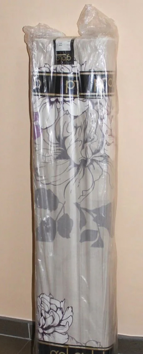 Тканина для постільної білизни Бязь "Gold" Lux "Квітковий принт (крупний, сірий)"  GL954